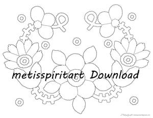 Metis Dot Art Flower Template Download