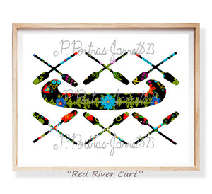 Metis Culture Prints, Fiddle, Cart, Boat, Infinity Design