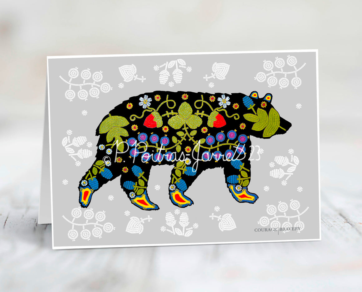Choose your own note card or bundle, Nature Cards, Metis Cards, Indigenous Cards, Canadian Animal Cards, Bear Card, Bear, Courage
