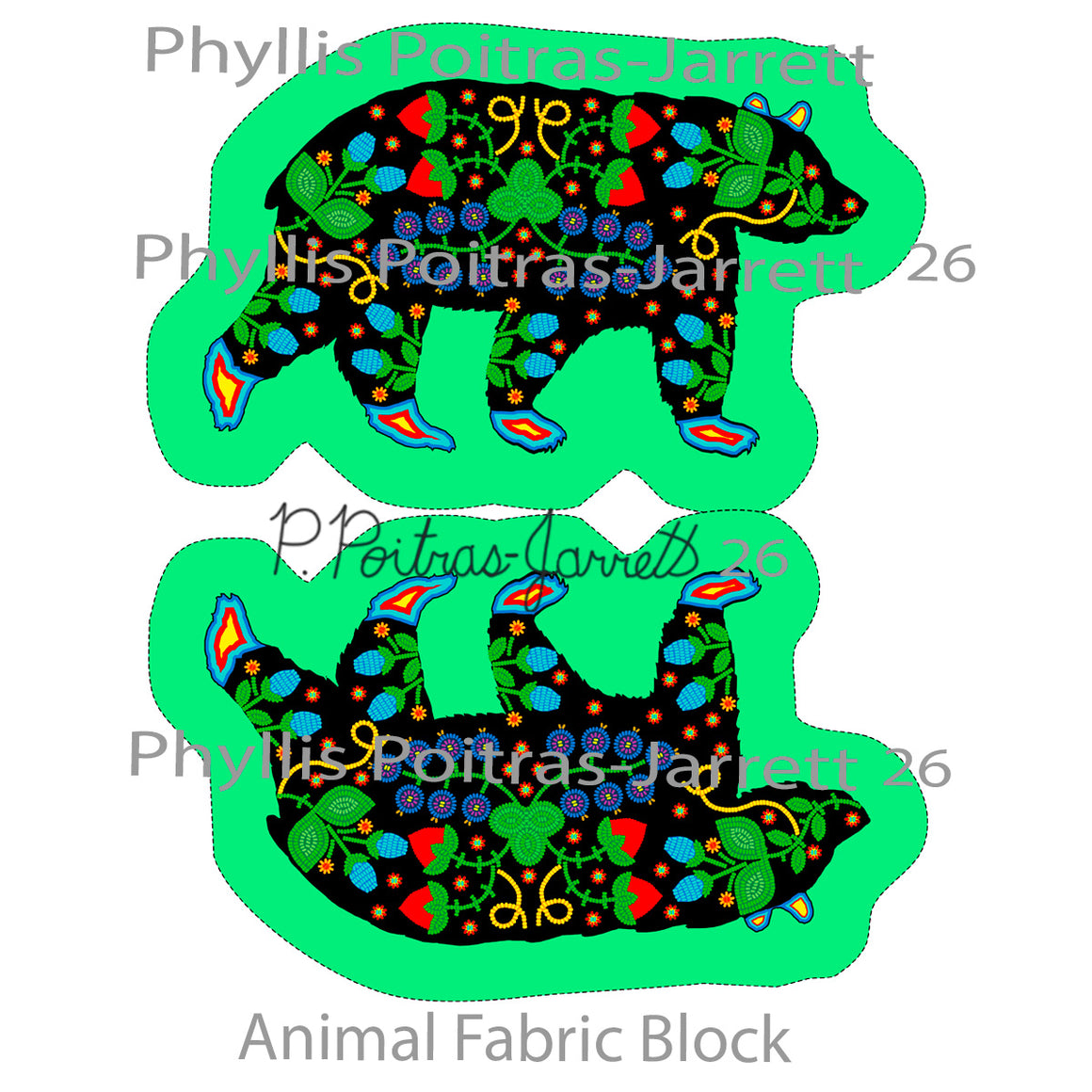 Métis Inspired Animal Fabric Blocks