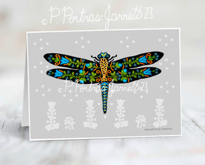 Choose your own animal note card or bundle, Dragonfly Card, Balance & Change