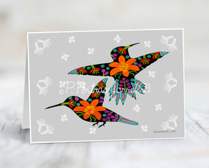 Hummingbird Note Card, Choose your own animal note card or bundle, Hummingbird Art Card, Joy & Happiness