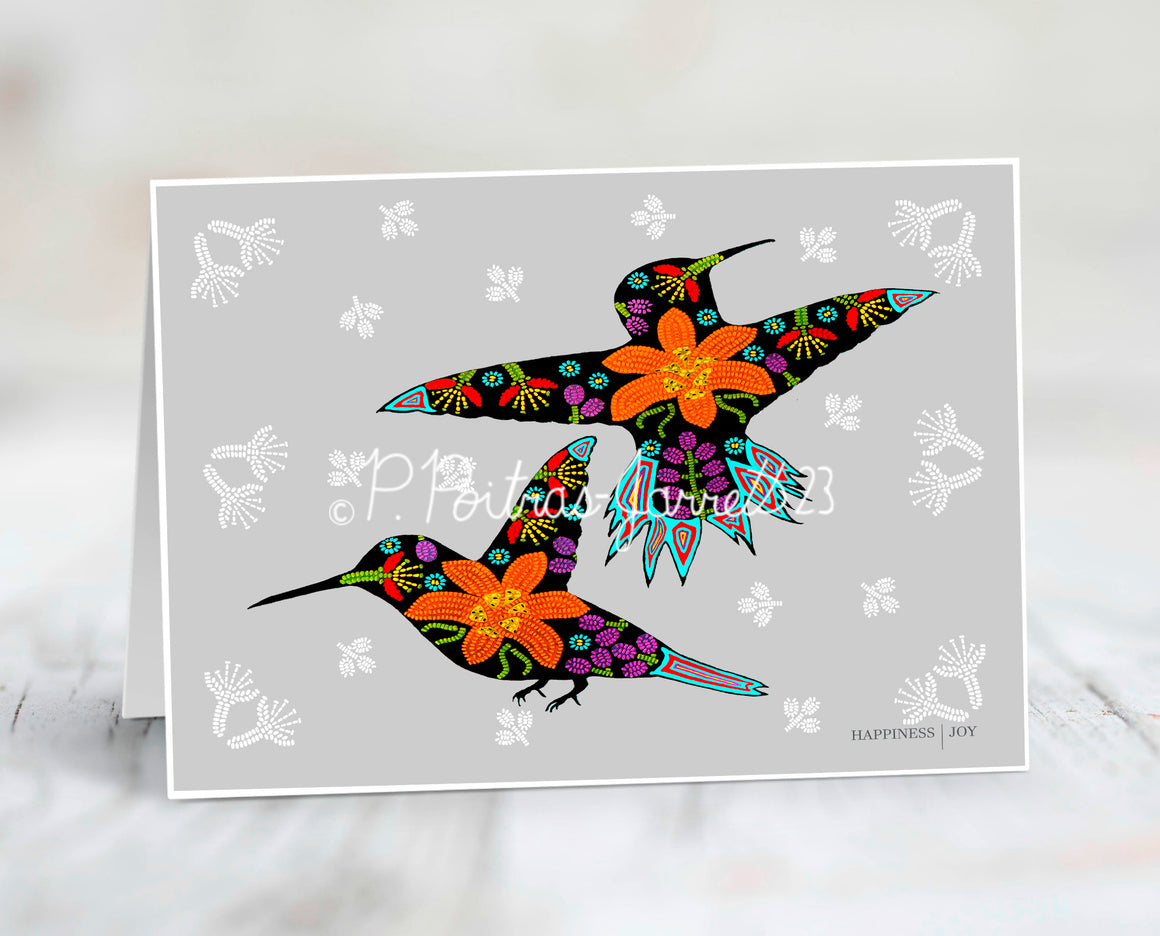 Hummingbird Note Card, Choose your own animal note card or bundle, Hummingbird Art Card, Joy & Happiness
