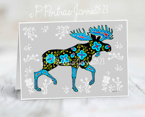 Moose Note Card, Choose your own animal note card or bundle, Moose Note Card, Solitude