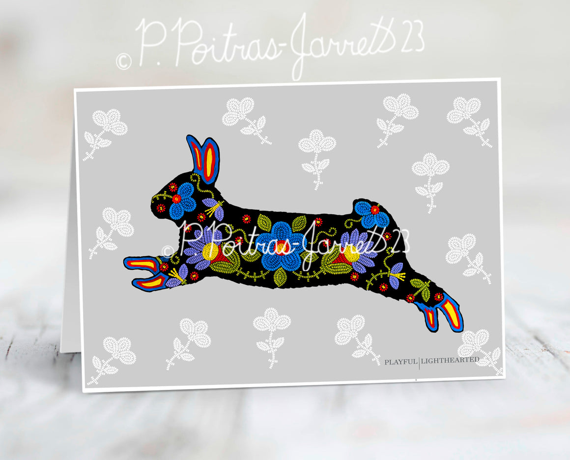 Rabbit note card or bundle, Rabbit Art Card, Playful & Lighthearted