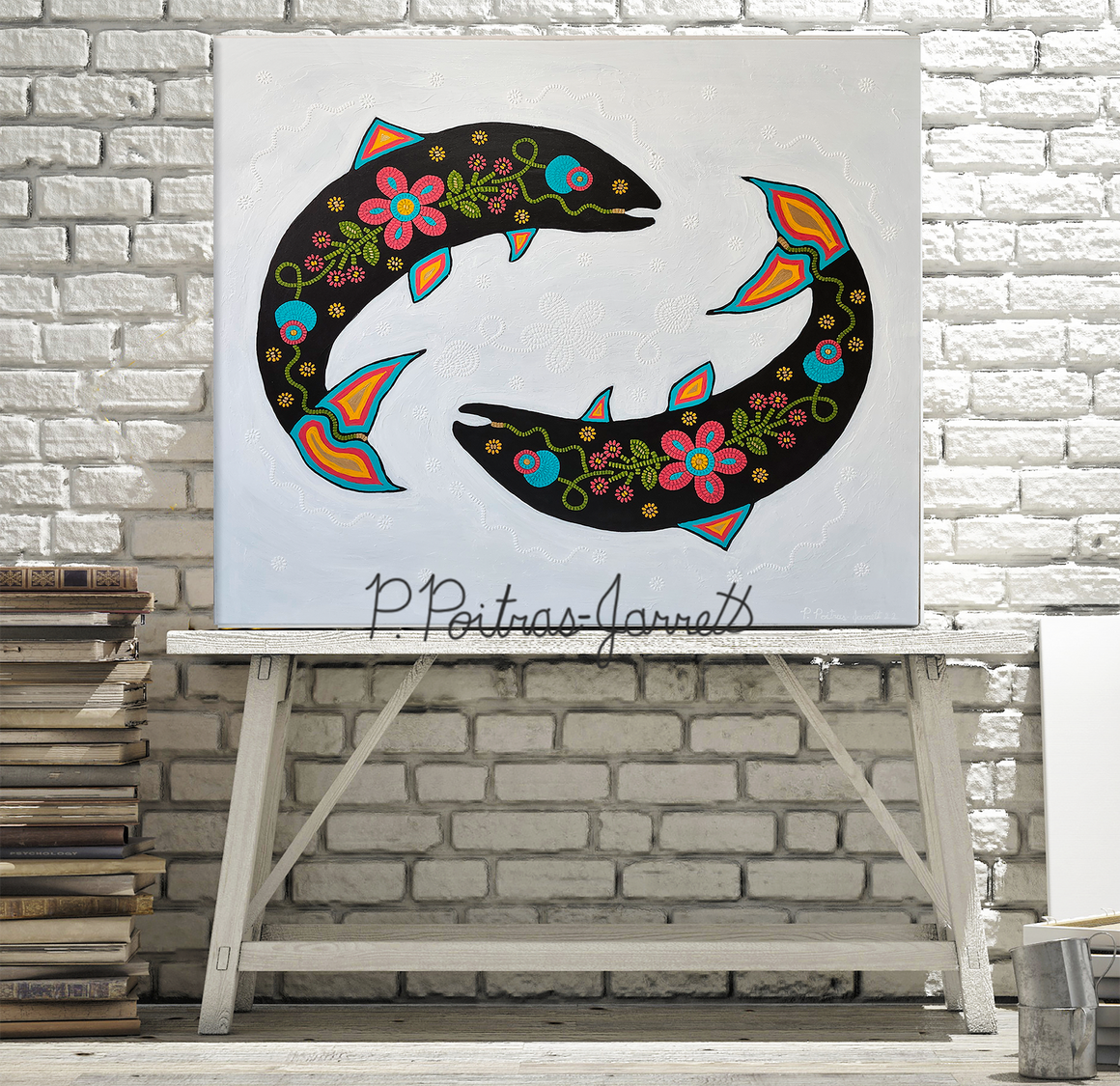 Salmon Painting