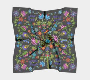 Metis Scarf, Black Background, Beadwork Art, Original Artist designed products