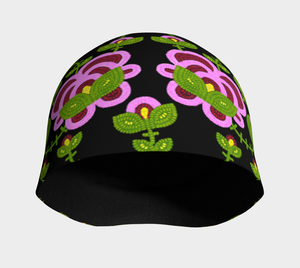 Rose Metis Beadwork Design Beanie Hat