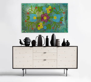"Flower Power" | 30"x48" | Mixed Media | Contact for details