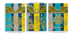 Valley Tranquility 3x48"x36" Triptych | Mixed Media | Contact for details